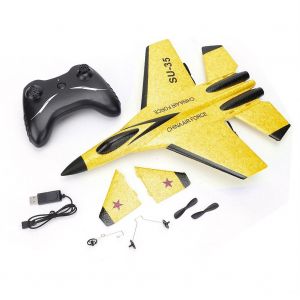 Avion telecommande electrique FX820 a voilure fixe (jaune) - Neuf