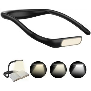Lampe De Lecture De Cou Rechargeable,Lampe De Bureau Led Pliable 1800mah,Gradation Progressive & 3 Modes De Couleur,Réglage Rotation 270°,Idéal Pour Lire Et Tricoter A - Neuf