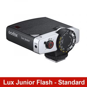 godox Lux Junior caméra Flash couleur rétro Speedlite GN12 7 niveaux déclencheur pour appareil photo Fujifilm Canon Nikon Olympus Sony -Noir - Neuf