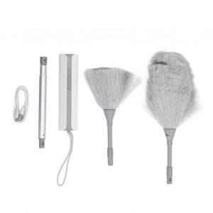 HJLIAN Plumeau electrique rotatif a adsorption electrostatique, balai a poussiere a piles avec tete flexible pour ventilateur de canape - Neuf