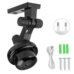 Mini camera de securite domestique intelligente 1080p 3 W, Wi-Fi, vision nocturne infrarouge, 100-240 V (prise UE) - Neuf
