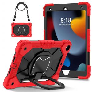 &Eacute;tui De Protection Pour Tablette Adapt&eacute; Pour Ipad 10,2 Pouces 7th(2019)/8th(2020)/9th (2021) Avec Support Cartable, 12 Couleurs Disponibles China-Rouge/Noir - Neuf