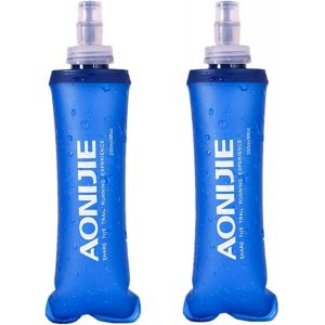 Eryi-2 Pièces Pliable Tpu Flacon Souple De Bouteille D'hydratation D'eau De Sport En Plein Air Pour La Course À Pied Camping Randonnée Vélo (250ml-2pcs) - Neuf