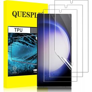 [3 Pièces] Protection Écran Pour Samsung Galaxy S10, Haute Qualité 3d Incurvé Couverture Complète Tpu Film Protection Écran, Dureté 9h, Sans Bulles, Compatible Avec Lecteur D¿Empreinte - Neuf