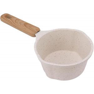 Subzonal-Marmite Antiadh&eacute;sive, 250ml Petite Casserole, Petite Casserole Blanche &Agrave; Fond Plat, Po&ecirc;le &Agrave; Lait Blanche, Marmite &Agrave; Lait Multifonctionnelle Pour La Friture 10,5 X 5,5 Cm/4,1 X 2,2 Pouces - Neuf