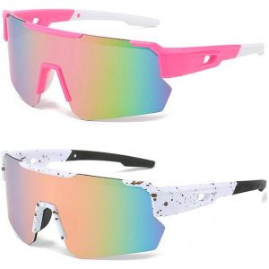 Lunette De Soleil Sport Polarisée, Lunettes De Cyclisme Homme Femme Cyclisme Lunette Protection Uv400 Lunette De Soleil Pour Course À Pied Cyclisme Pêche Conduite Golf Ski - Neuf