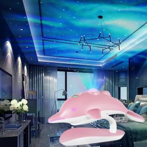 Projecteur De Ciel Étoilé Dauphin - Veilleuse Led - Télécommande Intelligente - Projecteur D'étoiles Galaxy - 8 Couleurs - Cadeau De Noël - Décoration De Chambre D'enfant - Neuf