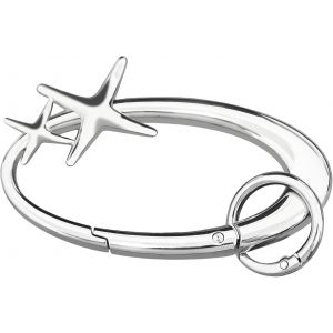 KAL-Porte-Cl&eacute;s Mousqueton &Eacute;toile Extra Large, Chrom&eacute; Brillant, Alliage Minimaliste Argent&eacute;, Id&eacute;al Pour Cl&eacute;s De Voiture, Sac &Agrave; Main, Sac &Agrave; Dos, Breloques - Neuf