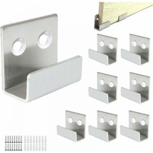 Lot de 8 crochets muraux &eacute;pais en acier inoxydable, capacit&eacute; de charge de 50 kg, adapt&eacute;s &agrave; la salle de bain, &agrave; la cuisine, aux crochets robustes, &agrave; l'affichage de cadres photo en carrelage - Neuf