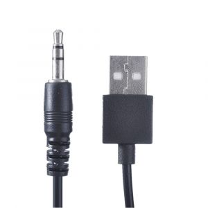 Câble USB to DC pour écouteurs,prise Jack audio auxiliaire mâle 3,5 mm vers USB 2.0 mâle pour casque rechargeable ou appareil personnel 3,5 mm - Neuf