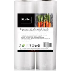 Rouleau de film sous vide alimentaire 28 cm x 15 m Sac sous vide alimentaire Rouleau sac sous vide alimentaire Rouleau sachet sous vide Rouleau sous vide alimentaire 28 cm Rouleau mise sous vide - Neuf