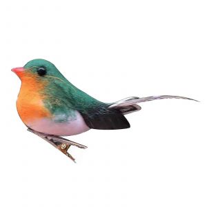 12X Artificielle Oiseaux d'Ornement de No&euml;l,la Simulation de la Mousse Oiseaux Clip D&eacute;cor de No&euml;l - Neuf