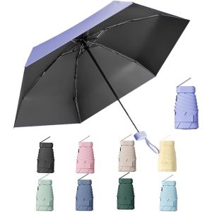 Mini Parapluie De Voyage, Petit Parapluie Uv, Parapluie De Poche, Parapluie Pliable, Parapluie De Poche Portable, Parasol Portable (Appartement) - Neuf