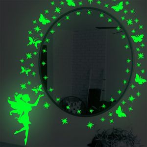 Stickers muraux lumineux f&eacute;eriques - Autocollants phosphorescents pour la d&eacute;coration int&eacute;rieure - Neuf