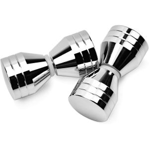 Lot de 2 poignées de porte, en acier inoxydable, 6 × 3 cm, pour salle de bain, cuisine, maison, bureau, hôtel - Neuf