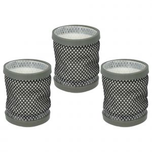 vhbw 3x Filtre remplacement pour Dirt Devil 0698002 pour aspirateur - filtre de sortie d'air, noir / blanc / gris - Neuf