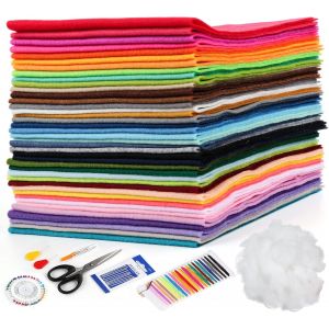 40pcs Feuilles De Tissu En Feutre, 20x30cm Tissu Feutr&eacute; Doux, Multicolores Paquet De Feuilles De Feutre, Diy Feuille De Feutrine, Feutrine Loisir Creatif Pour Artisanat Patchwork Couture Ou Bricolage - Neuf