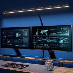 Nouvelhorizonstore-Lampe De Bureau Led Et T&iquest;&iquest;L&iquest;&iquest;Commande, 24 W 80 Cm,Lampe De Moniteur &iquest;&iquest; Intensit&iquest;&iquest; Variable, Lampe Lumi&iquest;&iquest;Re Du Jour Pour Les Travailleurs De Bureau - Neuf