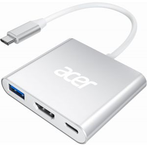 KALANKA-Adaptateur USB C vers HDMI 4K, 3en1 Adaptateur Multiport AV Num&eacute;rique USB C avec HDMI,PD Charge 100W,USB 3.0, C&acirc;ble Type C hub Compatible avec MacBook Pro/Air, Galaxy, Surface etc. - Neuf
