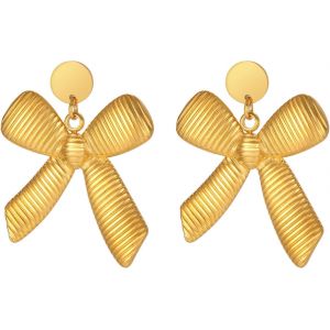 Stainless Steel Bow Tie Drop Earrings Jewellery For Women Charmeuses - Neuf