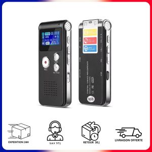 Enregistreur Vocal PRO 8 Go Lecteur MP3 Dictaphone statique - Noir - Neuf