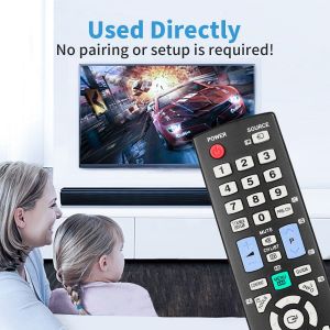 T&eacute;l&eacute;commande AA59-00496A Compatible avec Samsung TV T22A300 T27A300 LE40D503 UE22D5003 UE40D5003 PS51D530A5 LE-32D400 LE-32D403 UE-19D4003 UE-22D4003 UE-26D4003 Contr&ocirc;leur de Remplacement - Neuf