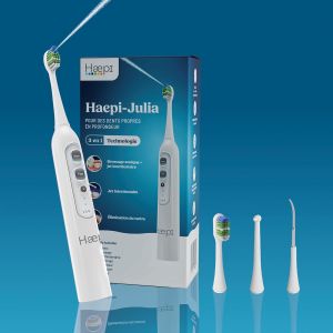 Julia &iquest; Brosse &Agrave; Dents &Eacute;lectrique Sonique 3 En 1 | Brossage + Jet Interdentaire + D&eacute;tartrage | 48000 Vibrations/Min | Rechargeable Usb | Pour Gencives Sensibles & Porteurs D'appareils Dentaires - Neuf