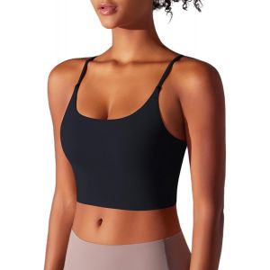 Jexnovashop-Soutien Gorge De Sport Femme Respirant Brassiere Sport Avec Soutien Moyen Soutien-Gorge De Sport Avec Coussinets De Poitrine Fixes Sous-V&ecirc;tements De Sport Fitness Yoga Training - Neuf