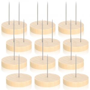 12 Pi&egrave;ces Support de Poup&eacute;e au Crochet Support de Poup&eacute;e en Feutre Animal Poup&eacute;e Jouet Base en Bois Support Figurine D'Action Support - Neuf