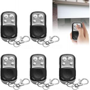 JEXNOVASHOP-5 Pi&egrave;ces Telecommande Universelle Portail, 433.92 MHz Rolling Code Fixe Bip Portail Automatique Universelle sans Fil T&eacute;l&eacute;commandes Garage &agrave; 4 Boutons pour Porte de Garage et Voiture - Neuf