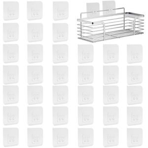 36 Pièces Crochets Adhésifs de Rechange pour Étagère de Douche,Auto Adhésif Rechange Douche,Crochets Autocollants Adhésifs Sans Perçage,Crochets Autocollants Solides pour Salle de Bain Porte-savon - Neuf