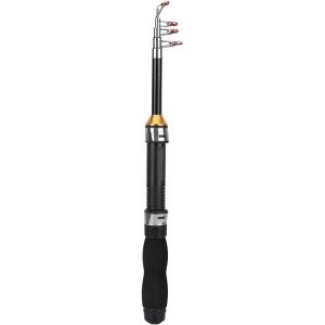 Lbgwp60-Canneà Pêche Petit Pôle De Mer Portable Mini Pêche En Mer Télescopique Pour Voyage Pêche À La Truite D'eau Douce, Idéal Pour Les Voyages(1m) - Neuf