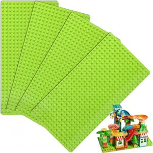 4 Pcs Plaques De Base, 26 X 13 Cm Plaques De Base Classiques, Base De Construction, Plaque De Base Verte Compatible Avec Toutes Marques, Plaque De Construction Pour Jeu Cr&eacute;atif Compatible - Neuf