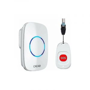 Syst&egrave;me d'alarme pour la vie &agrave; domicile des patients &acirc;g&eacute;s, t&eacute;l&eacute;avertisseur pour soignant, bouton d'appel sans fil, sonnette d'appel d'urgence - Neuf