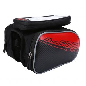 Sacoche De Cadre De Velo De Montagne Pour Telephone Portable, Pochette Pour Ecran Tactile (Rouge) - Neuf