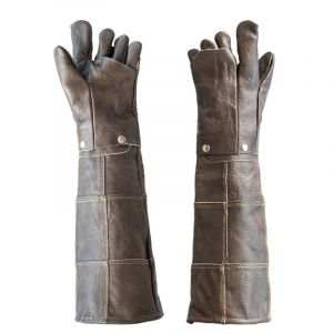 Brun, 60cm, Anti-Morsure À La Manipulation Des Animaux De Gants, De Sécurité, Gants De Travail En Cuir Pour Le Toilettage, La Manipulation Chien, Chat, Oiseau, Serpent, Lézard, Rep - Neuf