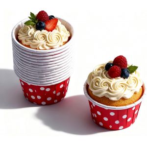 Ulteronixshop-100 Pi&egrave;ces Mini Caissette Cupcake Rouge A Pois Blanc, Moules En Papier Antiadh&eacute;sif 3cm Pour P&acirc;tisserie, Qualit&eacute; Alimentaire Pour Four Traditionnel, Id&eacute;al Mariage No&euml;l Et F&ecirc;tes - Neuf