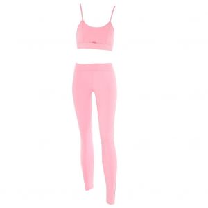Ensemble Soutien-Gorge Et Leggings De Sport Pour Femmes, Vetements De Yoga, De Fitness Et D'entrainement (Rose, Taille M) - Neuf