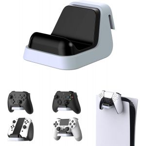 ERYI-Support Pour Ps5 Manette/Console/Casque Mural,Socle Base Accessoire Pour Xbox Series/One X S Controller Stand Holder Pour Nintendo Switch Pro-Noir&Blanche - Neuf