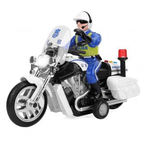 Moto De Police Electrique, Voiture Lumineuse Musicale, Jouet Educatif Pour Enfants, Figurine De Circulation - Neuf