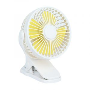 Ventilateur de bureau silencieux et portable, 3 vitesses, à clipser, réglage à 720°, convient pour le bureau, blanc - Neuf