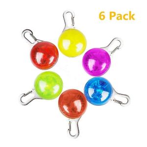 Lot De 6 Lampes Led À Clipser Pour Colliers D'animaux De Compagnie - Résistantes À L'eau, Lumineuses Et Visibles Pour Chiens Et Chats, Parfaites Pour La Sécurité Et Les Aventures Nocturnes - Neuf