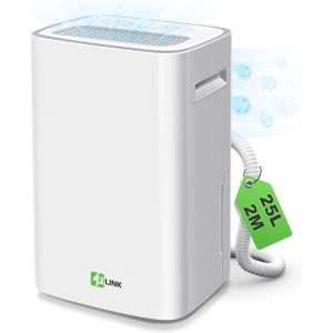 lbgwp60-Deshumidificateur D Air, 25L/Jour Deshumidificateur Electrique Silencieux Avec Capteur D'Humidité Automatique, Arrêt Auto Et Dégivrage Auto, Déshumidificateur Idéal Pour Maison, Bain, Chambre - Neuf