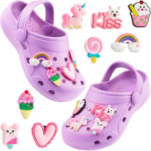 Utigh-Sabot De Jardin Fille, Chaussure Enfant Avec Charmes À Clipser - Neuf