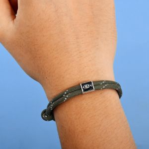 Kalanka-Bracelet Nautique Homme Femme Argent 925 | Vague Poisson Croix Paracorde Bracelet Imperm&eacute;able R&eacute;glable Pour Gar&ccedil;on | Mer Surf Bijoux Amiti&eacute; Cadeau - Neuf