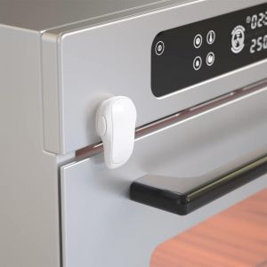 KALANKA-1 Pièce Serrure de porte de four de sécurité pour bébé, serrure de four à double bouton pour la sécurité de la cuisine (Blanc) - Neuf