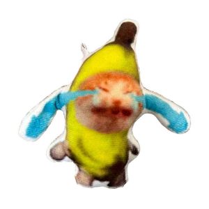 Pleurer Banana Cat,Porte-cl&eacute;s Pendentif en peluche Mignon Banana-Cat Doll - Neuf