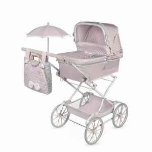 Poussette Decuevas pliable 55 cm pour poup&eacute;es avec capote sac et chassis robuste plastique et metal - Neuf