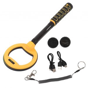 XYONG Detecteur de metaux a LED, tete ronde et tige courte, detecteur de metaux portable, etanche IP68, pour activites de plein air, jaune - Neuf