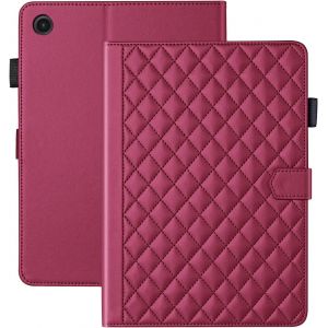 KAL-Coque Pour Samsung Galaxy Tab A9+ 11 Pouces 2023 Sm-X210/Sm-X215/Sm-X216 Business Cuir Pu Tablet &Eacute;tui Pour Galaxy Tab A9+ Avec Fente Pour Carte Fonction Stand Rouge - Neuf